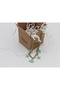 Steel Chain Turquoise Fish and Starfish Figured Design Necklace - 4