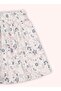 Baby Girl Floral Patterned Skirt with Elastic Waist 0-5 Years White - 2