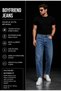 Men's Black Boyfriend Jean Pants