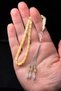 Wrist Length Silver Tasseled Rock Drop Amber Prayer Beads - 2