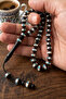 Brown White Blue Kuka Natural Stone Wrist Length System Tassel Rosary - 3