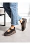 Polvera Brown Stone Detailed Women's Sneakers - 4