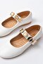 Inf-6363 White Hard Hat Buckle Casual Shoes - 4