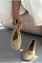 Telion Khaki Genuine Leather Women's Ballerinas - 4