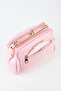 Women's Butterfly Pink Gold Accessory 4-Compartment Bag with Zipper Closure Handbag and Shoulder Bag - 5