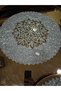 Coffee Table Cover Set/4 Pieces/ 1 Piece 49cm Medium Coffee Table Cover, 3 Pieces 33.5cm Side Table Covers/Silver Shimmer Faux Leather - 5