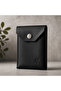 Genuine Leather Card Holder – Functional Design Compatible with Cards and Cash - Black