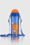 Kai Cute Lion Patterned Pp 3-Piece Children's Set Water Bottle, Cup with Straw and Storage Container 712008 Blue - 2