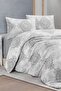 Ethnic Gray 100% Cotton Double Elastic (Fitted) Duvet Cover Set 200X220 cm - 3