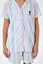 Girl's Licensed Uspa Shirt Model Shorts Colorful Pajama Set - 4