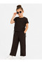 Girl's Twill Fabric Double Set with Glitter Detail on Top and Bottom - 5
