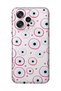 Oppo Reno 15 / 15F Compatible Pink Evil Eye Bead Patterned Transparent Phone Case