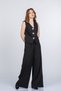 Women's Summer Black Aura Twill Fabric Vest Pants Set Stylish Casual Comfortable Two-Piece 1303 - 2