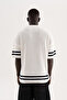 Men's Patterned Knitwear T-Shirt Ecru - 6