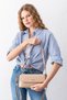 Women's Zoya Model Soft Leather Look Mink Shoulder Bag and Crossbody Baguette Bag - 3