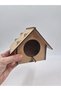 Wooden Bird Nest House Can Be Painted (for Effectiveness) 14 cm X 12 cm X 9 cm - 4