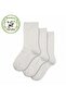 3-Piece Women's Natural Bamboo Socks White - 3