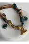 Women's Patterned Scarf Necklace with Pearl and Heart Detail, Stylish Neck Accessory (55 cm) - 4