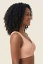 Powder Pink Premium Quality Seamless Laser Cut Line Detailed Front Open Seamless Gathering Women's Bra - 5