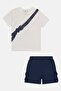 Toddlers Boy 2Pcs T-Shirt with Front Pocket And Shorts Set, Multicolor - 3