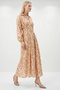 Shirt Collar Belted Waist Fitted Regular Maxi Dress with Pockets - 7