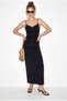 Women's Black Thin Strap Lace Detailed V-Neck Bodycon Maxi Dress 2338 60286243 - 2