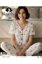 Manolya Alaçatı Fabric Thin Summer Cotton Anti-Sweat Pajama Set