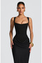 Maxi Scuba Crep Black Fit Dress