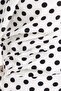 Women's slim fit boat neck polka dot lycra white viscose blouse - 6