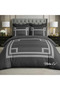 Modern Stripe Design Cotton Satin Duvet Cover – Ruby