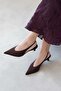 Alez Women's Fabric Heeled Shoes Brown
