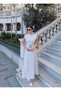 Women's Black and White Polka Dot Maxi Dress with Belt Detail - 5