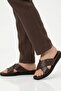 Brown Cross-Strapped Lightweight Men's Daily Slippers Pc-7341 m - 2