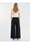 Linen Fabric Wide Leg Relaxed Fit Trousers - 3