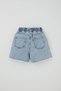 Girl's Jean Shorts with Lace-Up Cuffs, Tassels and Pockets, Ages 8-14, Light Blue - 4