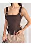 Women's Strappy Corset Blouse - 4