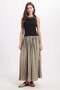 Women's Slim Fit Cotton Strappy Crew Neck Ribbed Black Crop Tank Top - 3