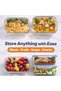 1500ml Glass Container [Pack of 2] with 4 Sided Snap Locking Plastic Lids, Containers for Kitchen Food Microwave, Oven, Fridge and Dishwasher | Airtight Food Storage Containers BPA Free - 4