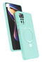Ilkeshop New Redmi Note 12 Pro 4g Regal Magsafe Stand Cover - (140959) Aqua Green - 2