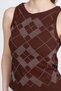 Women's Summer Coffee Color Glitter Stone Camisole Athlete Blouse Stylish Daily 8600 - 2
