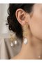 Gold Color Brass Sun Model Detailed Women's Earrings - 2