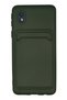 Ilkeshop New Galaxy A01 Core Case Kelvin Silicone with Business Card Holder - (233753) Dark Green
