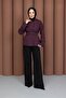 Short Belted Stylish Trench Coat Plum - 3