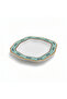 Square White Melamine Deep Soup Plate with Multicolor Floral Design - 9.6 Inch - 3