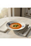 Pearl White Opalware Soup Plate with Decorative Leaf Design – 22.5 cm - 2