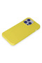 Ilkeshop New iPhone 15 Pro Max Case Nano Velvet Silicone (132320) - Yellow - 4