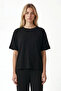 Morena Women's Elix Modal Touch Crew Neck Elastic Waist Pocketed Black Top and Bottom Set - 2