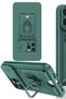 Ilkeshop New iPhone 15 Pro Case Zuma Silicone with Business Card Holder and Ring (150905) - Green