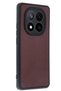 Ilkeshop New Redmi Note 14 Pro 4g Case Aras Leather Cover (163023) - Burgundy - 2