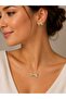 Bow Tie Gold Plated Crystal Stone Necklace Earring Set Gift Set Gift for Lover Gift for Mother